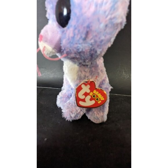 Ty Beanie Boos Cassidy The 6" Purple Cat Stuffed Animal Toy Plush - Picture 6 of 7
